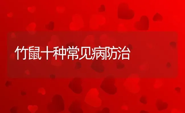 竹鼠十种常见病防治 | 动物养殖百科