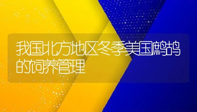 我国北方地区冬季美国鹧鸪的饲养管理 | 动物养殖饲料