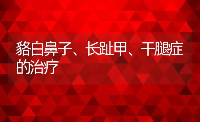 貉白鼻子、长趾甲、干腿症的治疗 | 水产养殖知识