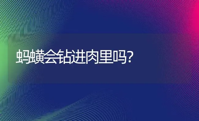 蚂蟥会钻进肉里吗？ | 动物养殖百科