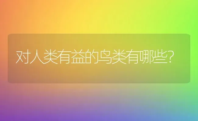 对人类有益的鸟类有哪些？ | 动物养殖问答