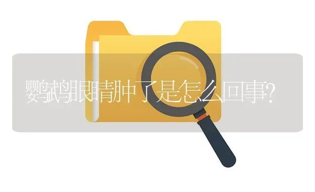 鹦鹉眼睛肿了是怎么回事？ | 鱼类宠物饲养