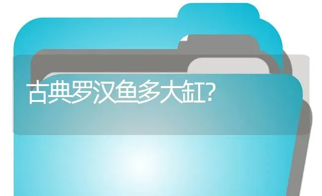 古典罗汉鱼多大缸？ | 鱼类宠物饲养