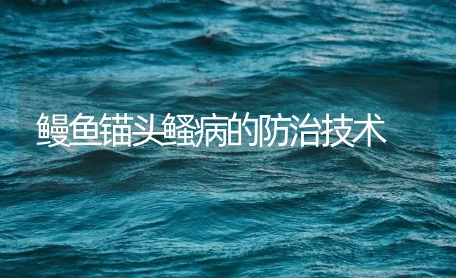 鳗鱼锚头鳋病的防治技术 | 海水养殖技术