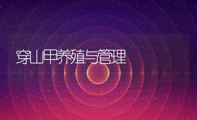 穿山甲养殖与管理 | 动物养殖教程