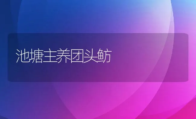 池塘主养团头鲂 | 动物养殖饲料