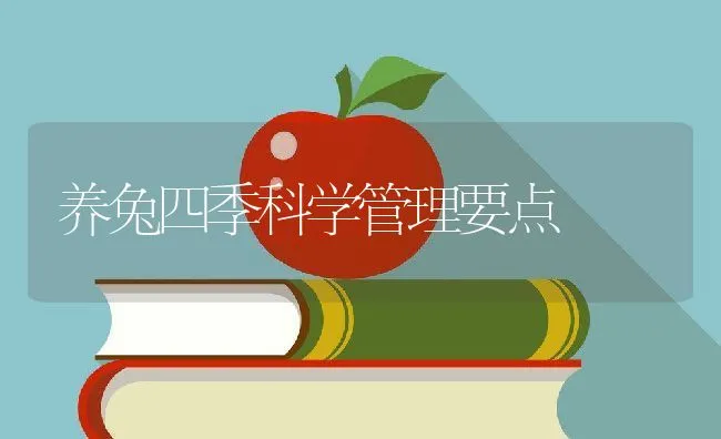 养兔四季科学管理要点 | 水产养殖知识