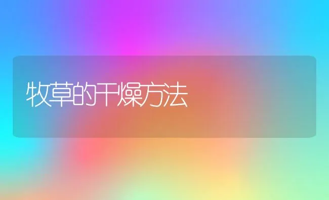 牧草的干燥方法 | 动物养殖学堂