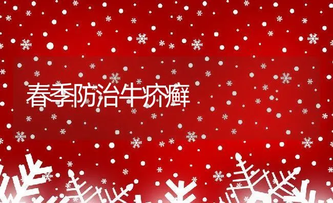 春季防治牛疥癣 | 动物养殖学堂