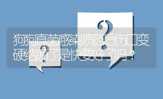 狗狗真菌感染喷药后伤口变硬结痂了是快要好了吗？ | 动物养殖问答