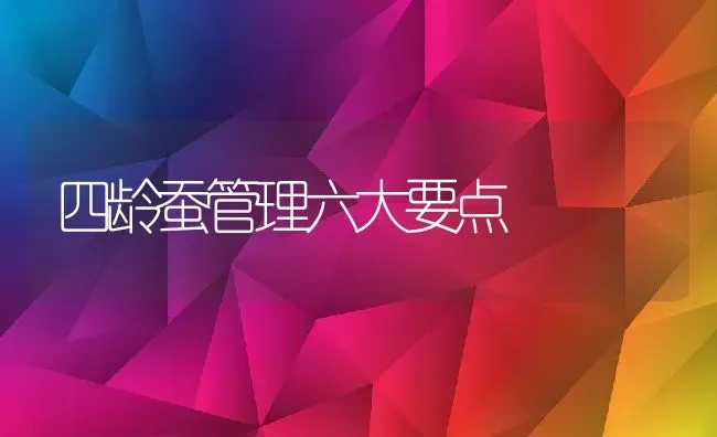 四龄蚕管理六大要点 | 特种养殖技术