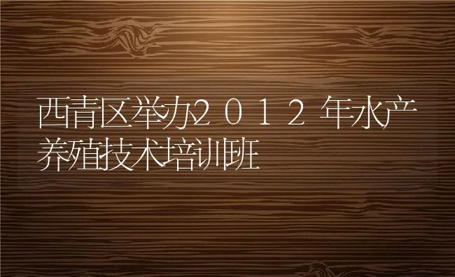 西青区举办2012年水产养殖技术培训班 | 动物养殖饲料