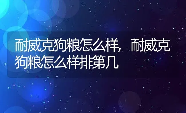 耐威克狗粮怎么样,耐威克狗粮怎么样排第几 | 宠物百科知识