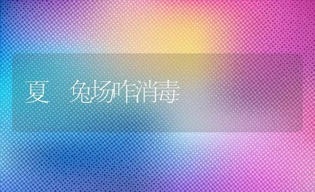 夏 兔场咋消毒 | 水产养殖知识