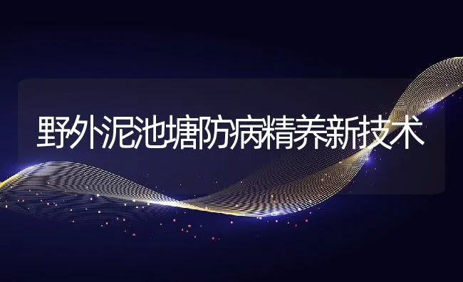 野外泥池塘防病精养新技术 | 水产养殖知识