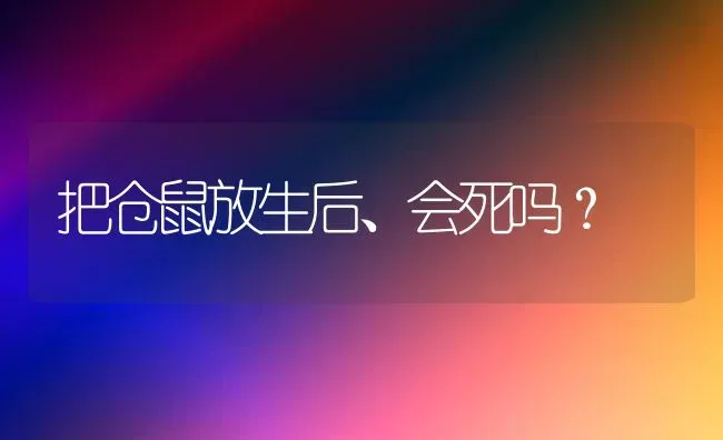 把仓鼠放生后、会死吗？ | 动物养殖问答