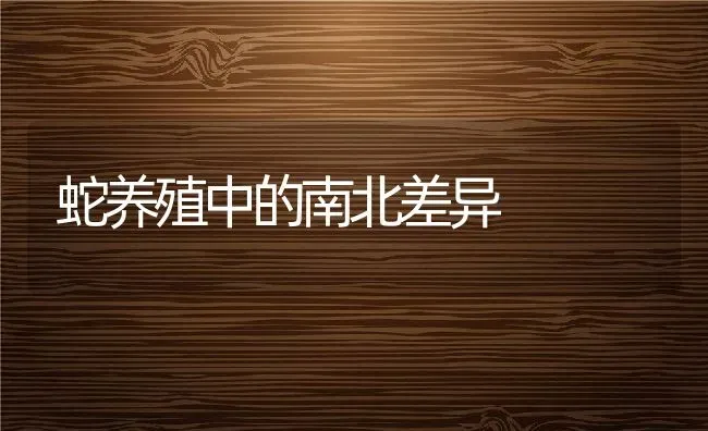 蛇养殖中的南北差异 | 动物养殖教程