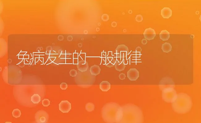 兔病发生的一般规律 | 水产养殖知识