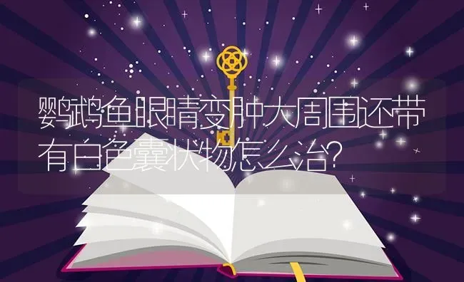 鹦鹉鱼眼睛变肿大周围还带有白色囊状物怎么治？ | 鱼类宠物饲养