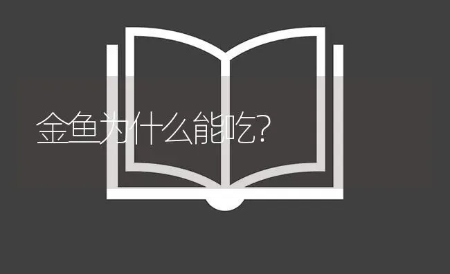 金鱼为什么能吃？ | 鱼类宠物饲养