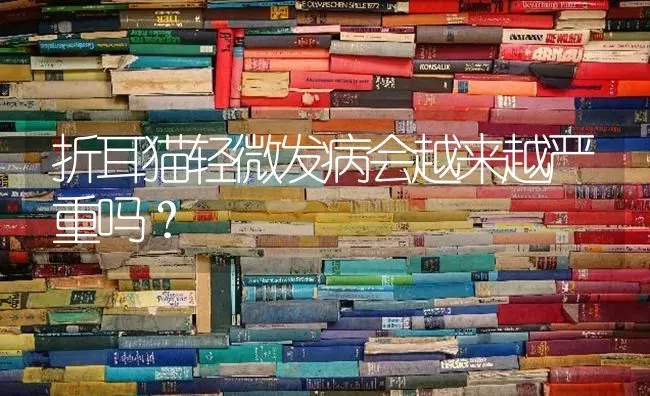 折耳猫轻微发病会越来越严重吗？ | 动物养殖问答