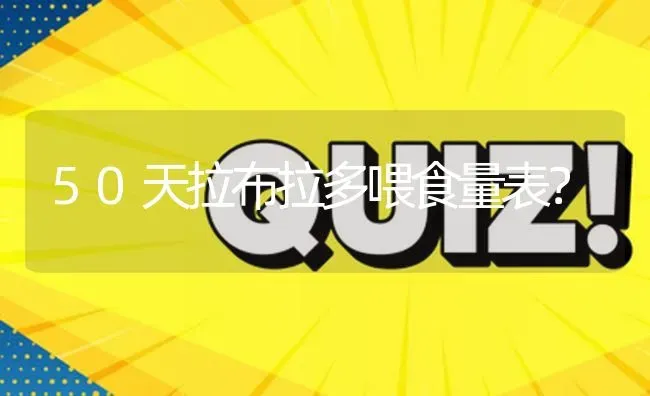 50天拉布拉多喂食量表？ | 动物养殖问答