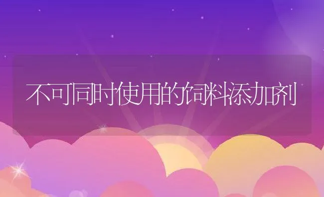 不可同时使用的饲料添加剂 | 动物养殖学堂