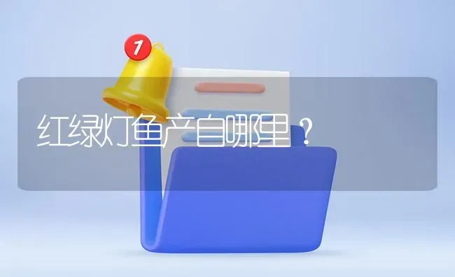 红绿灯鱼产自哪里？ | 鱼类宠物饲养