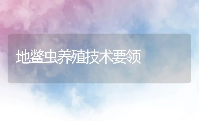 地鳖虫养殖技术要领 | 动物养殖饲料