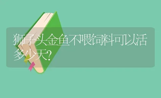 狮子头金鱼不喂饲料可以活多少天？ | 鱼类宠物饲养