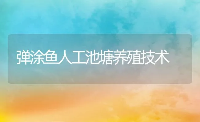 弹涂鱼人工池塘养殖技术 | 水产养殖知识