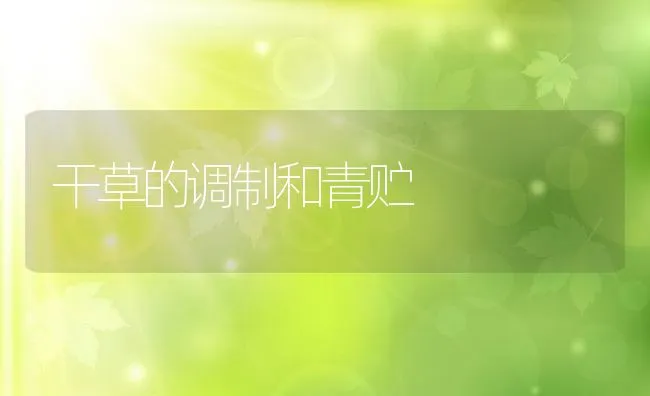 干草的调制和青贮 | 动物养殖学堂