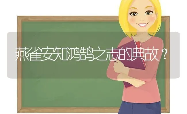 燕雀安知鸿鹄之志的典故？ | 动物养殖问答