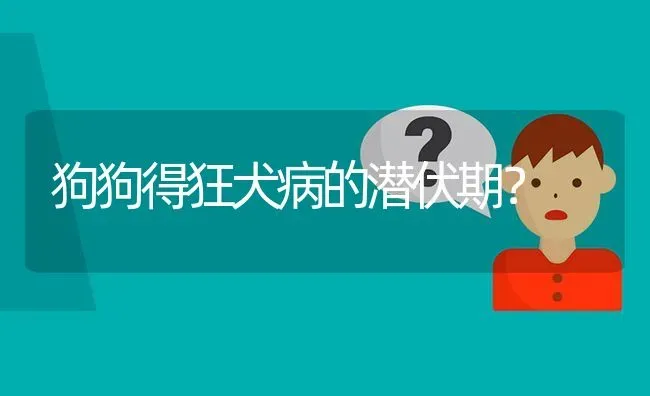 狗狗得狂犬病的潜伏期？ | 动物养殖问答