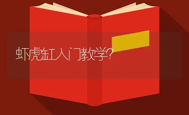 虾虎缸入门教学？ | 鱼类宠物饲养