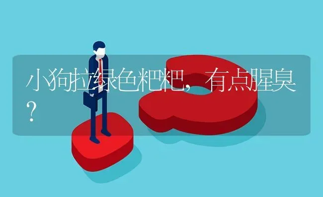 小狗拉绿色粑粑，有点腥臭？ | 动物养殖问答