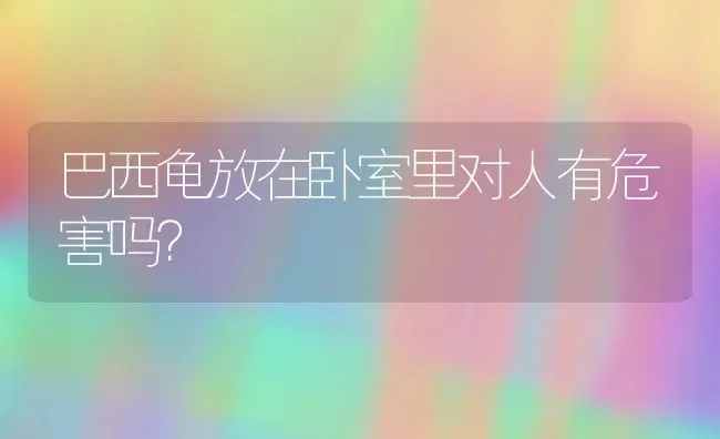 巴西龟放在卧室里对人有危害吗？ | 动物养殖问答