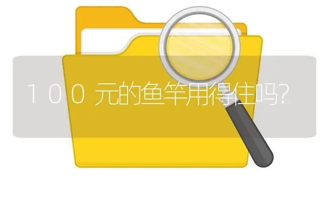 100元的鱼竿用得住吗？ | 鱼类宠物饲养