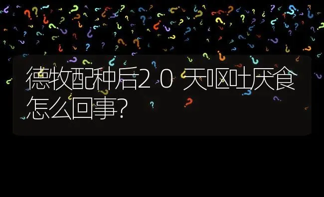 德牧配种后20天呕吐厌食怎么回事？ | 动物养殖问答