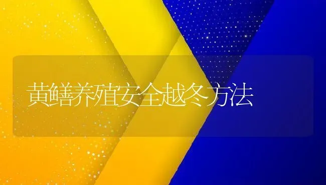 黄鳝养殖安全越冬方法 | 动物养殖百科