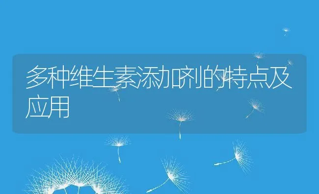 多种维生素添加剂的特点及应用 | 动物养殖学堂