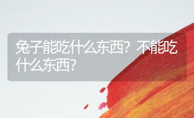 兔子能吃什么东西？不能吃什么东西？ | 动物养殖问答