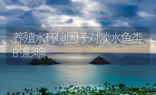 养殖水环境因子对淡水鱼类的影响 | 海水养殖技术