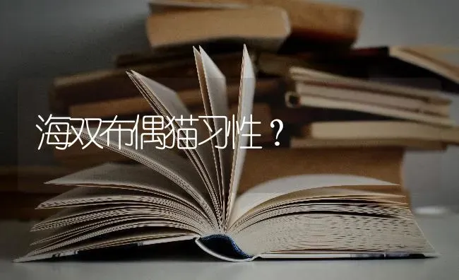 海双布偶猫习性？ | 动物养殖问答