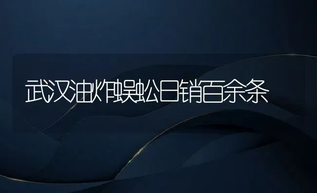 武汉油炸蜈蚣日销百余条 | 动物养殖百科