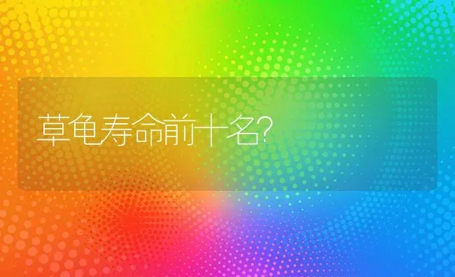 草龟寿命前十名？ | 动物养殖问答