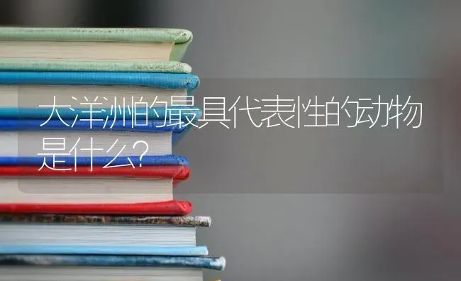 大洋洲的最具代表性的动物是什么？ | 动物养殖问答