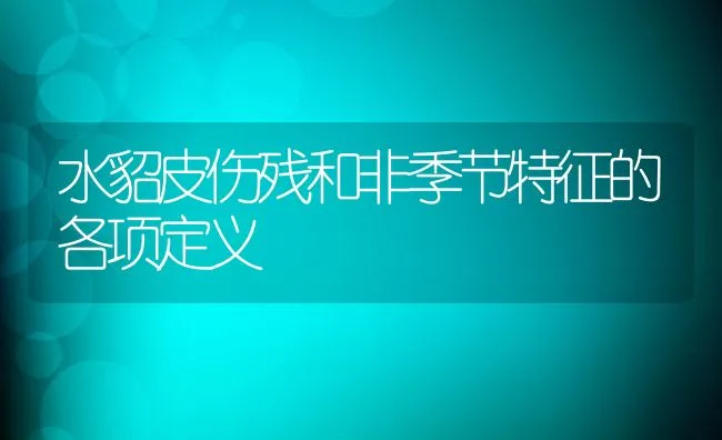 水貂皮伤残和非季节特征的各项定义 | 动物养殖学堂