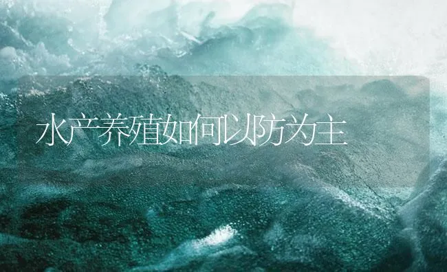 水产养殖如何以防为主 | 海水养殖技术