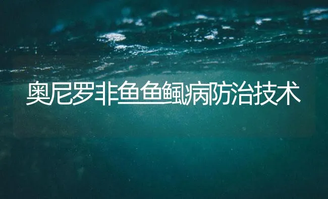 奥尼罗非鱼鱼鲺病防治技术 | 海水养殖技术